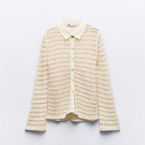 Zara Knit Cardigan - Light Beige